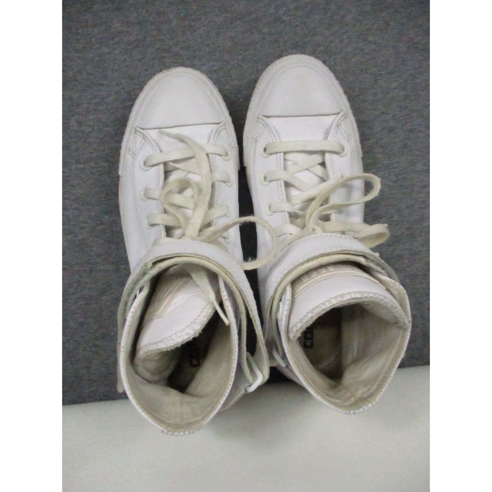 Converse Converse All Star Leather HI-Top Women Ivory White 7 Size US 7 / IT 37 - 3 Thumbnail