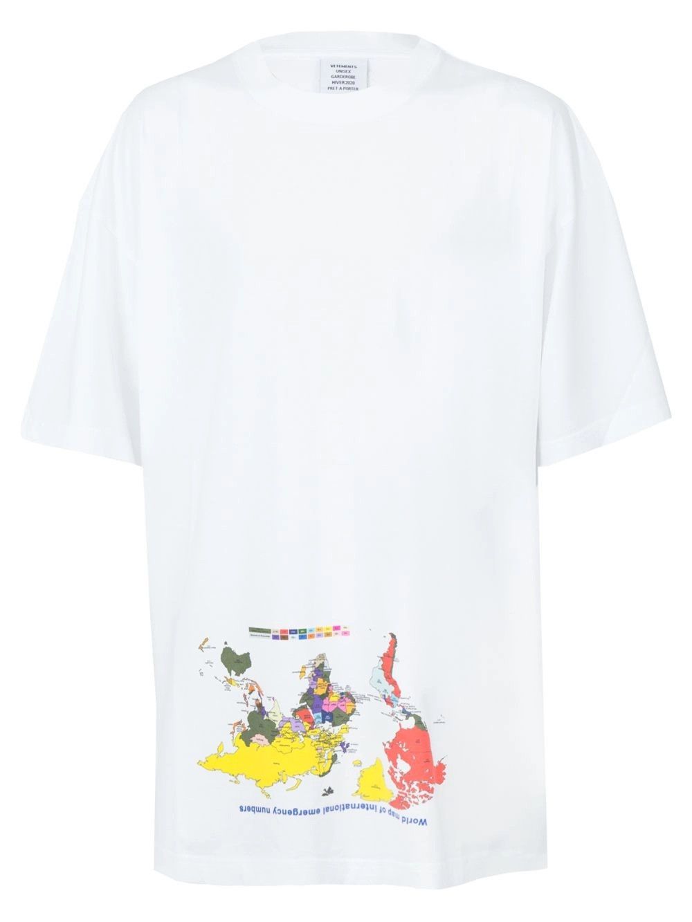Vetements Vetements AW20 “World Emergency Numbers” T-Shirt Size US S / EU 44-46 / 1 - 1 Thumbnail