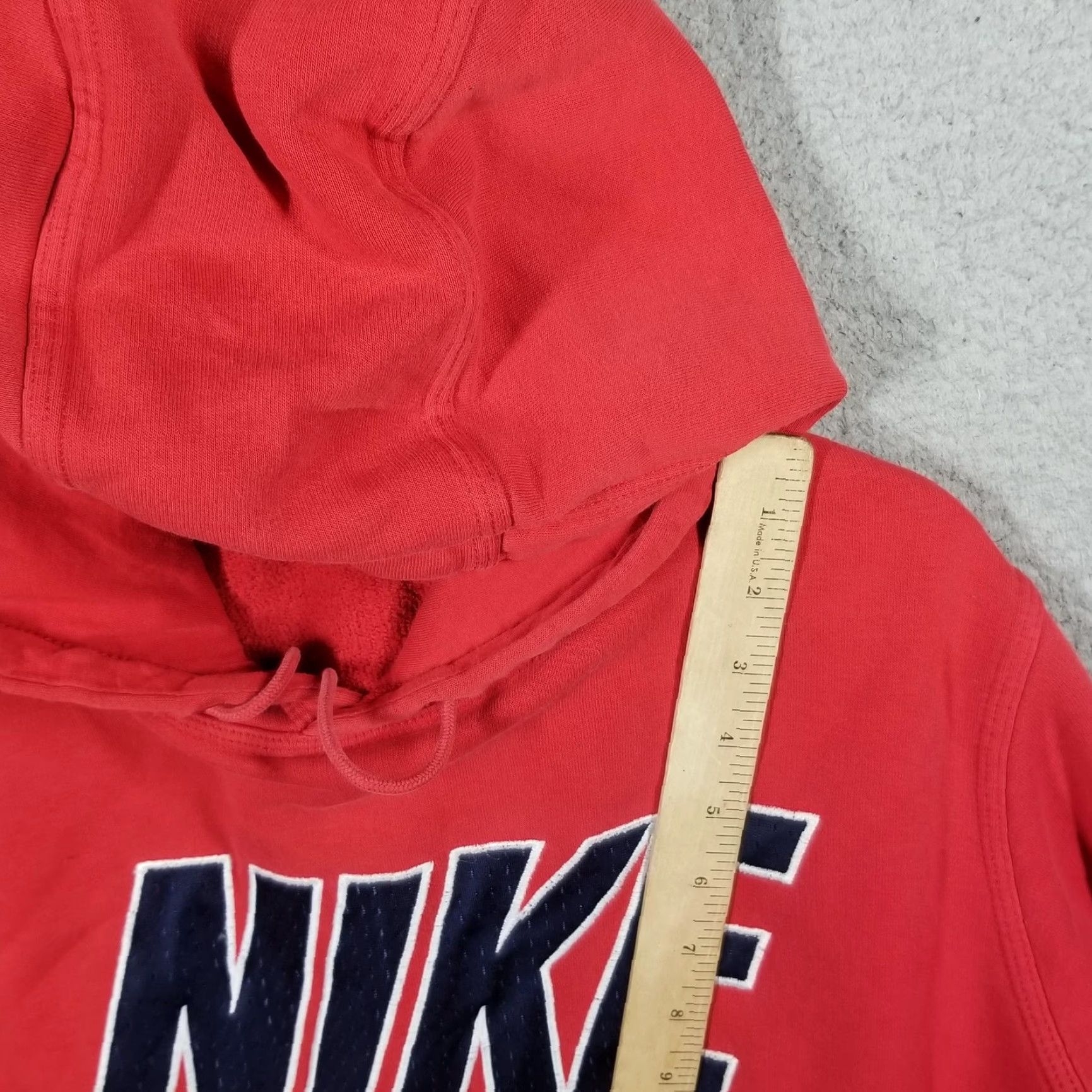 Nike Nike Hoodie Mens Large Red Pullover Fleece Graphic Print Big Spell Out 576978-657 Nike Sportswear Size US L / EU 52-54 / 3 - 3 Thumbnail