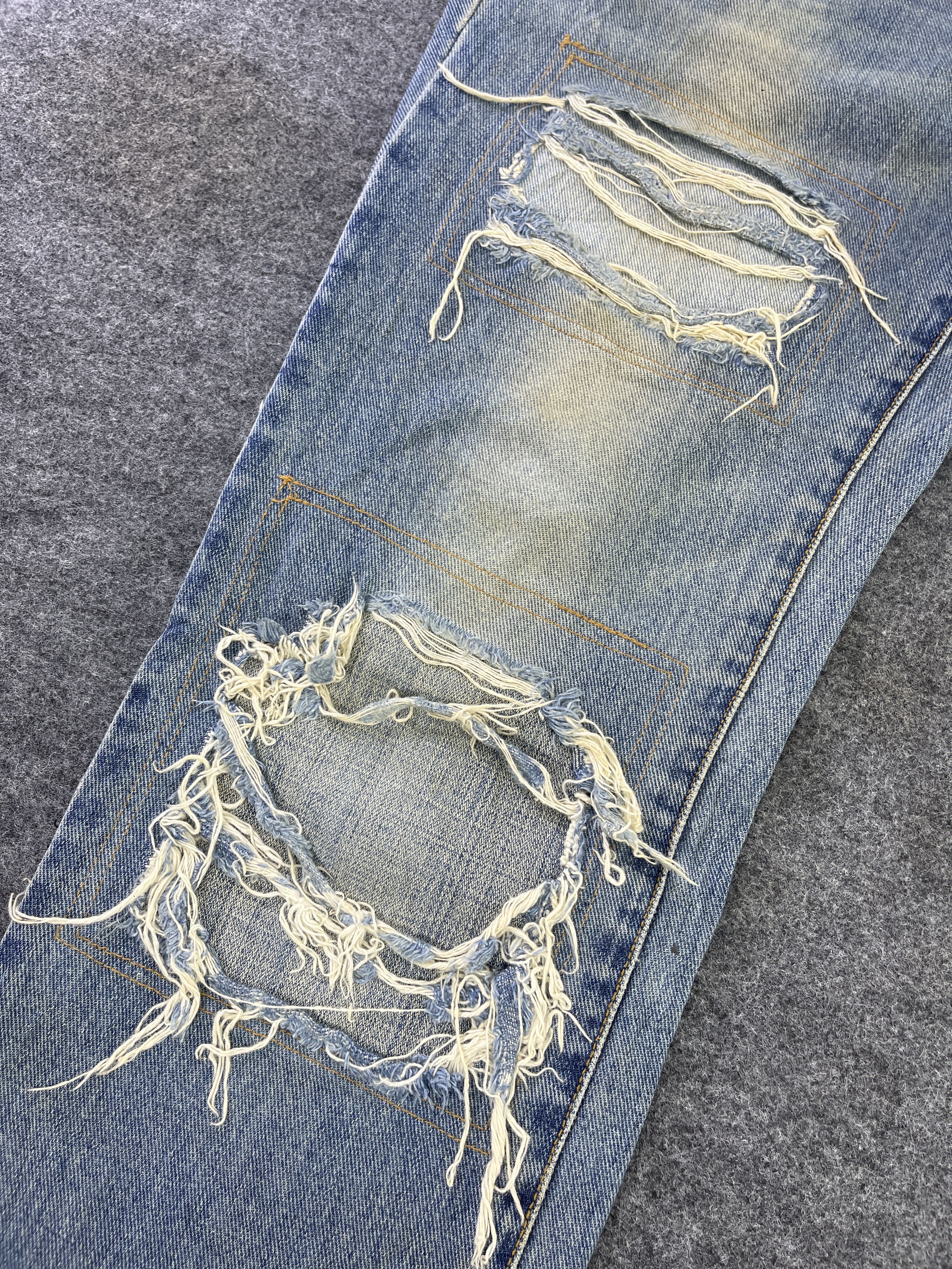 Japanese Brand Hard Edge Patchwork Jeans - J965 Size US 30 / EU 46 - 10 Thumbnail