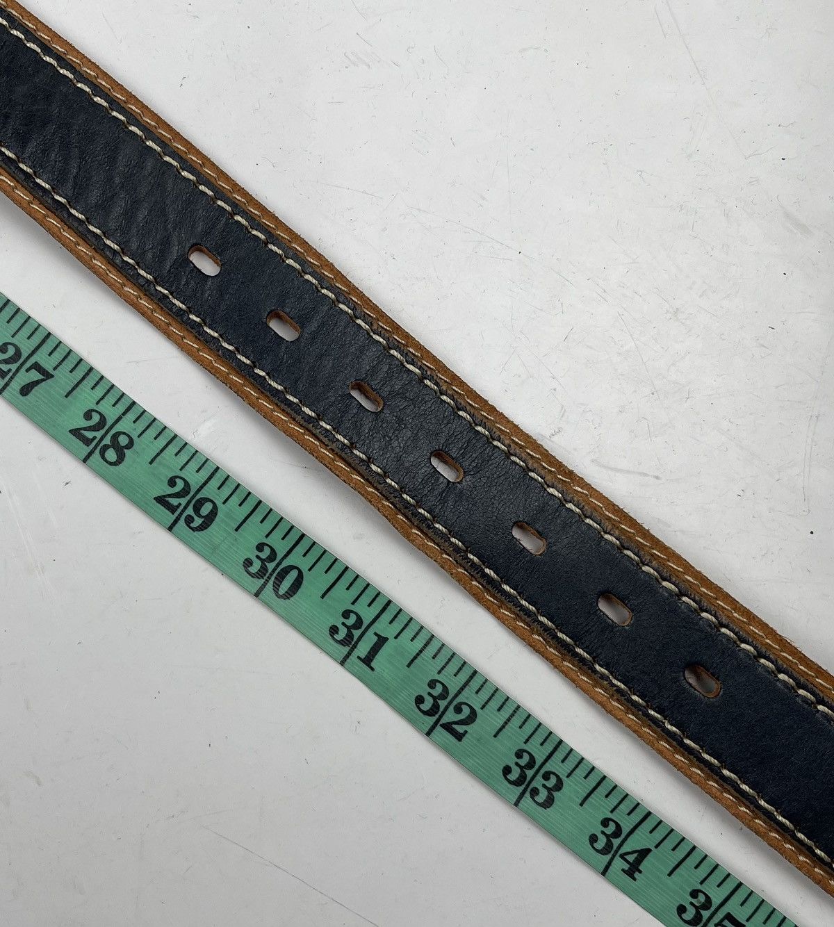 Japanese Brand × Seditionaries rare design two layer leather belt tc39 Size 32 - 8 Thumbnail