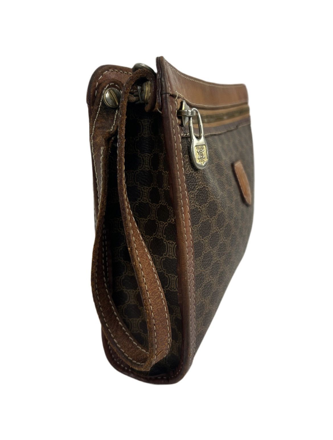 Celine Celine Macadam Leather Clutch Bag Size ONE SIZE - 4 Thumbnail