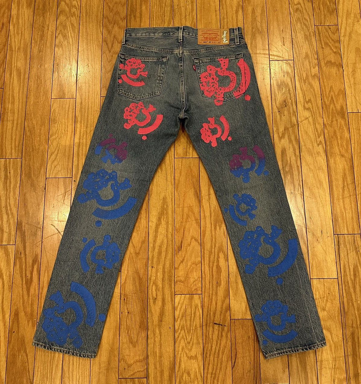 (B).Stroy × DENIM TEARS × Levi's Denim Tears x (B).Stroy Levis 501 Denim Size US 31 - 2 Thumbnail