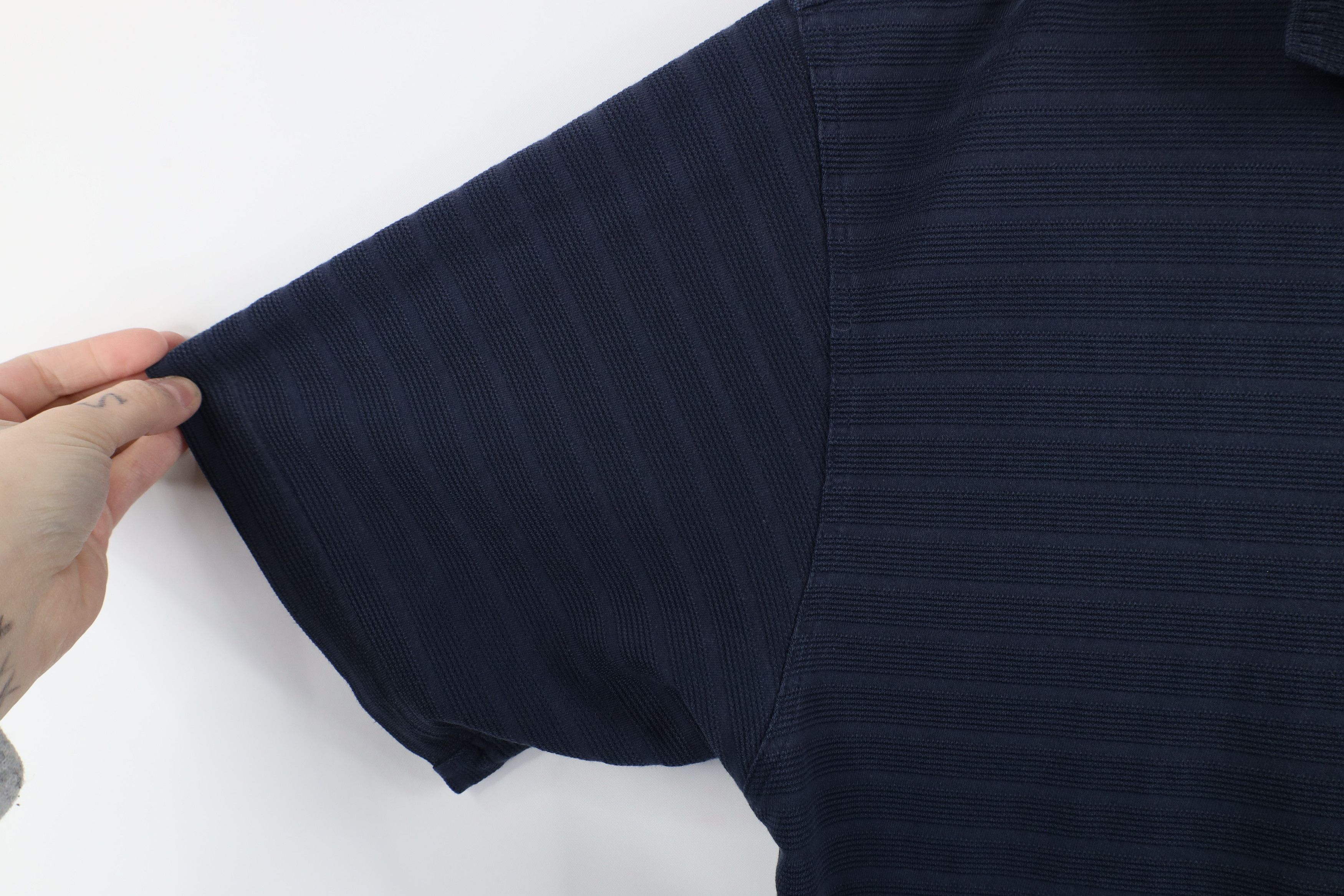 PING × Vintage Vintage 90s Ping Golf Striped Collared Polo Shirt Navy Blue Size US L / EU 52-54 / 3 - 7 Thumbnail