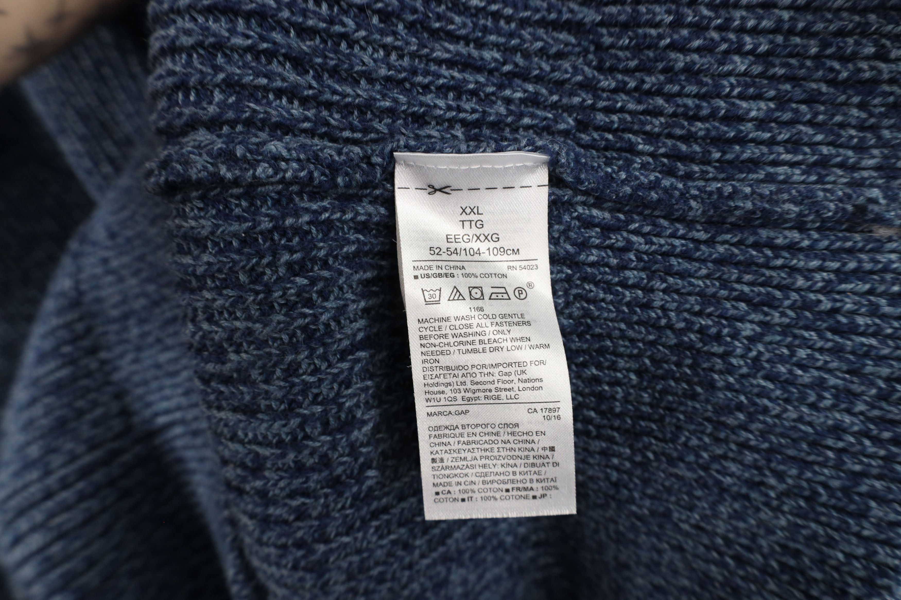 Gap × Vintage Vintage Gap Chunky Ribbed Knit Shawl Cardigan Sweater Size US XXL / EU 58 / 5 - 6 Thumbnail