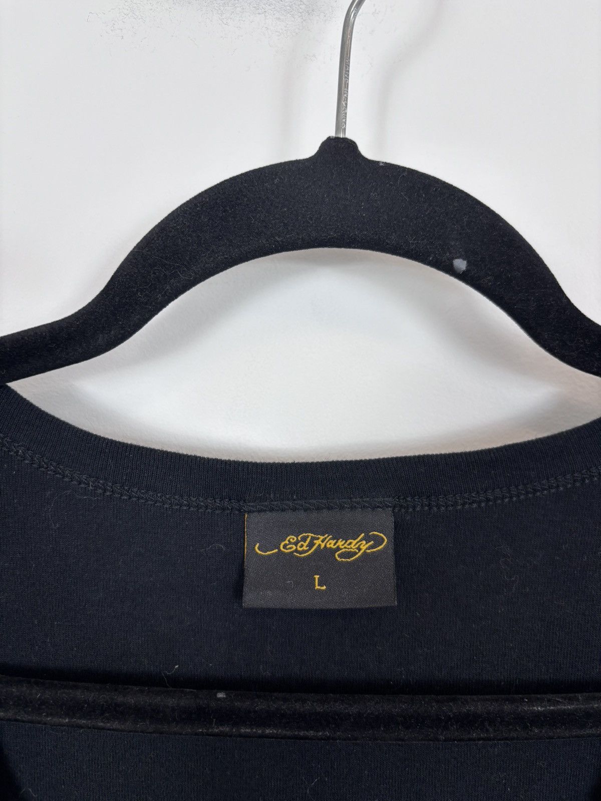 Ed Hardy Ed Hardy Y2K Women’s Black Death Before Ribbed Cropped Vest Size L / US 10 / IT 46 - 5 Thumbnail