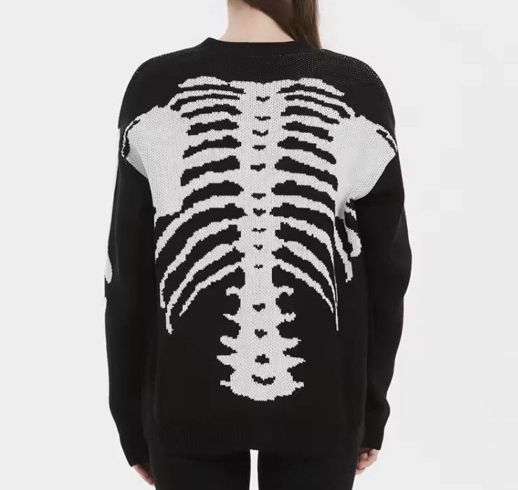 Japanese Brand Skeleton Print Cardigan Size US XL / EU 56 / 4 - 2 Thumbnail