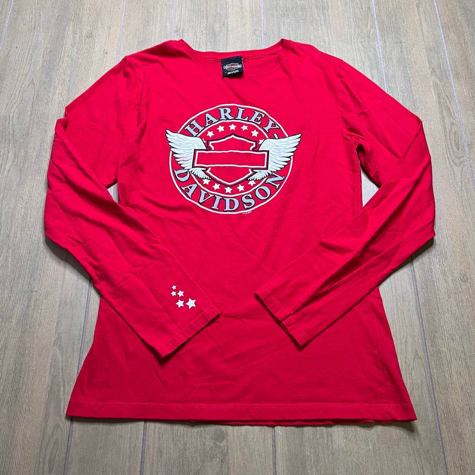 Harley Davidson Vintage Harley Davidson Wings Long Sleeve Red Y2K Women XL Size US XL / EU 56 / 4 - 1 Thumbnail