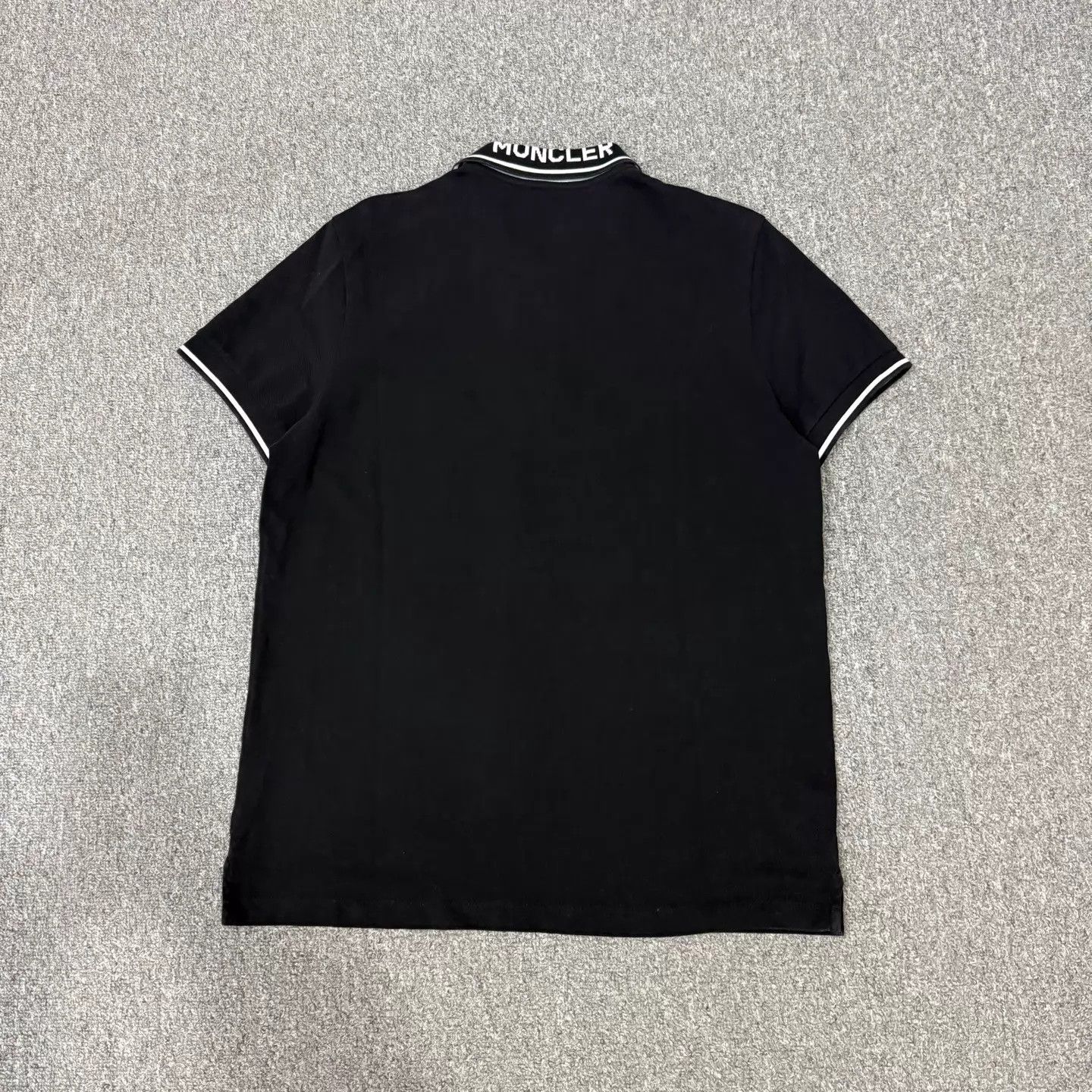 Moncler Moncler Black Chest Logo Short Sleeve Polo Shirt XL 99 New Size US XL / EU 56 / 4 - 2 Thumbnail