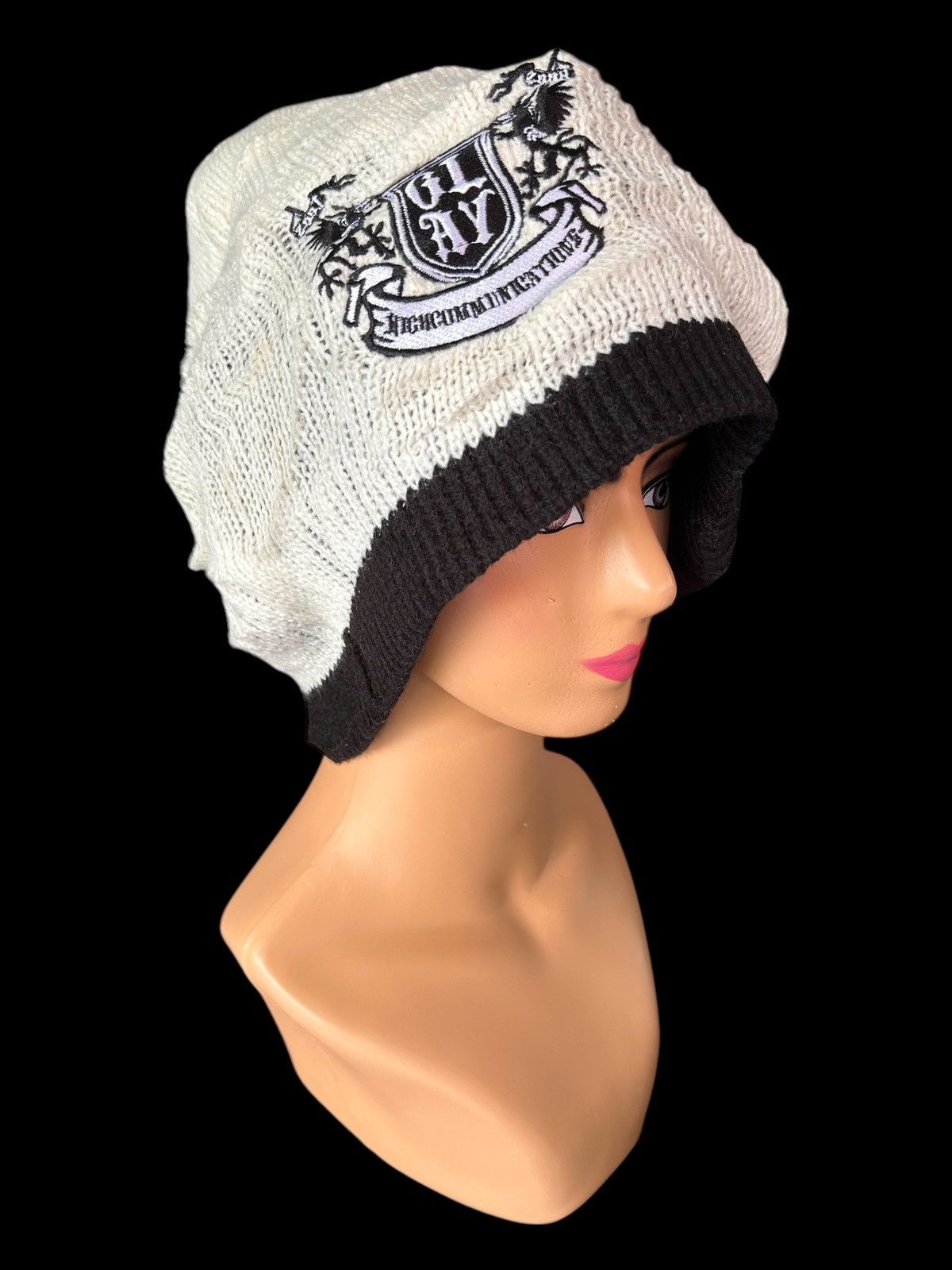 Japanese Punk bondage Style knitted Big Beanie Hats