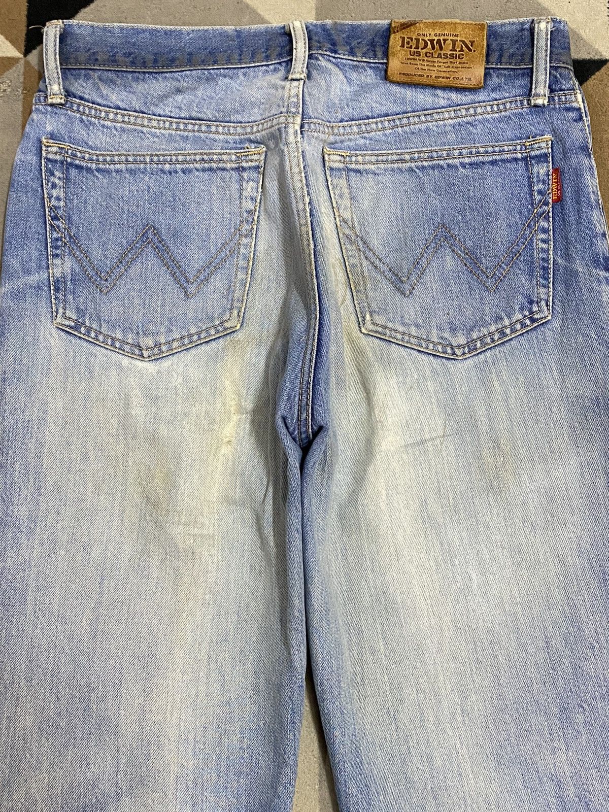 Edwin Vintage Edwin US Classic Blue Wash Distressed Jeans Size US 32 / EU 48 - 4 Thumbnail