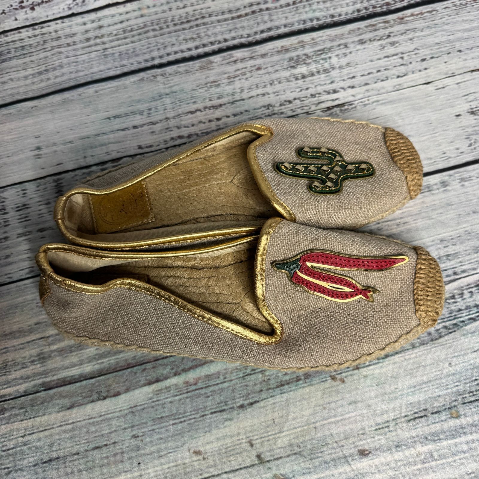 Tory Burch Tory Burch Sante Fe Cactus Chili Pepper Cactus Espadrille 6 Size US 6 / IT 36 - 2 Thumbnail