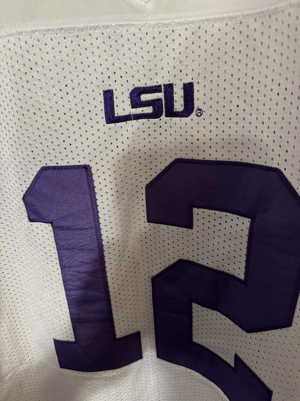 Nike LSU Tigers Nike Football #12 Jersey Men Sz 50 White Size US XL / EU 56 / 4 - 5 Thumbnail