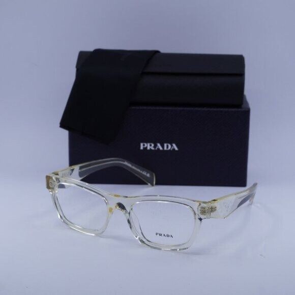 Prada Prada PRB01V 19X1O1 Eyeglasses Pale Gold Plated 54mm Cat Eye Size ONE SIZE - 10 Thumbnail