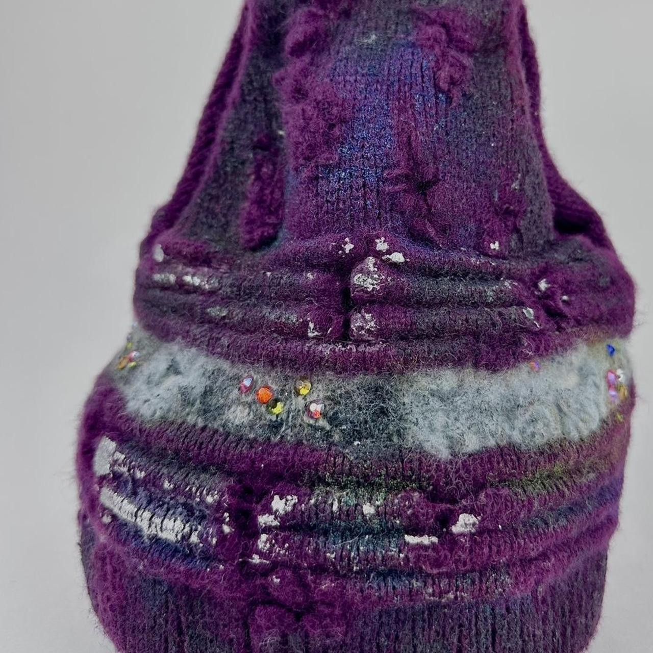 Other ASTROBOI* Maroon Woolen Grunge Rhinestone Beanie Size ONE SIZE - 2 Thumbnail