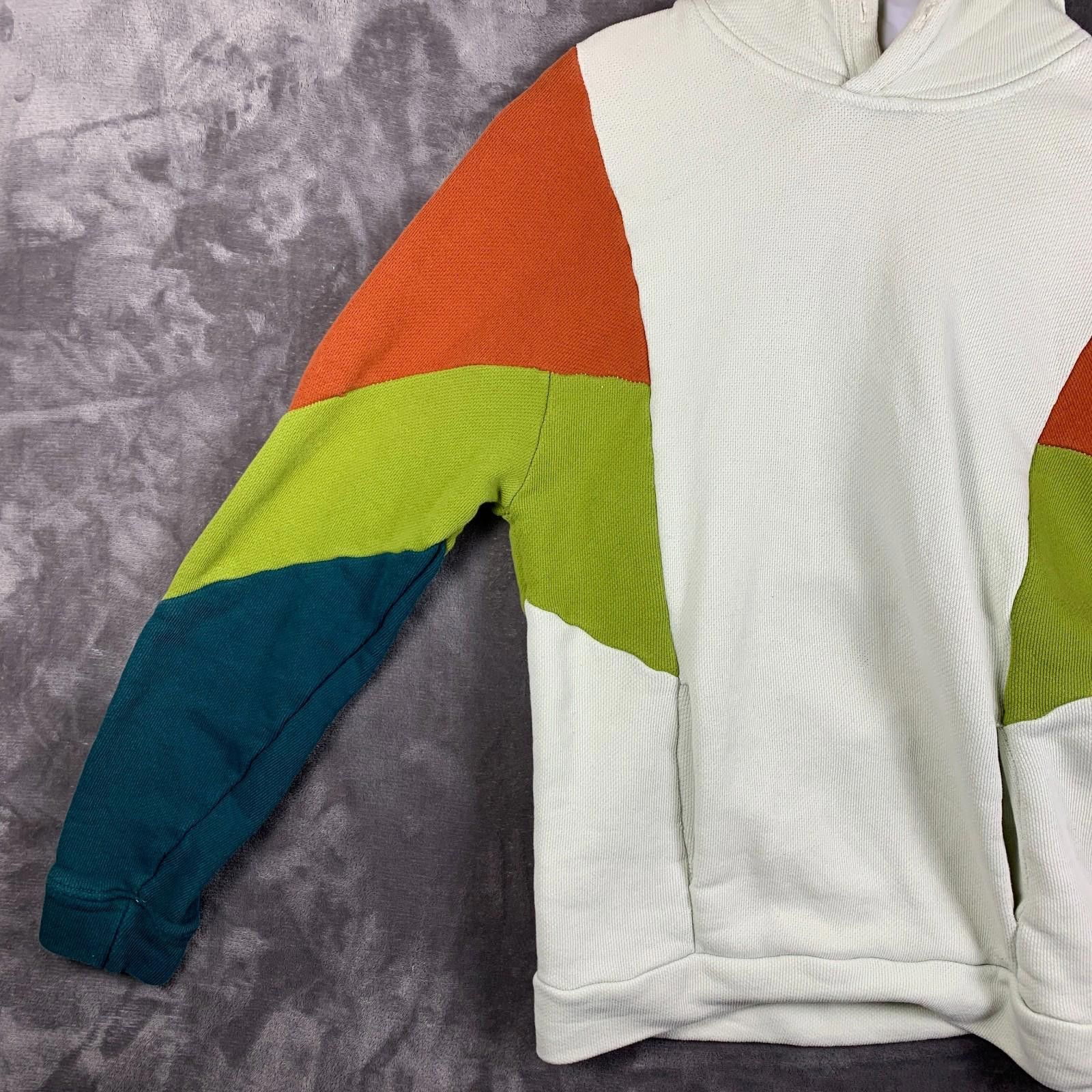Urban Outfitters Mens Urban Outfitters Hoodie Small White Color Block (298) Size US S / EU 44-46 / 1 - 4 Thumbnail