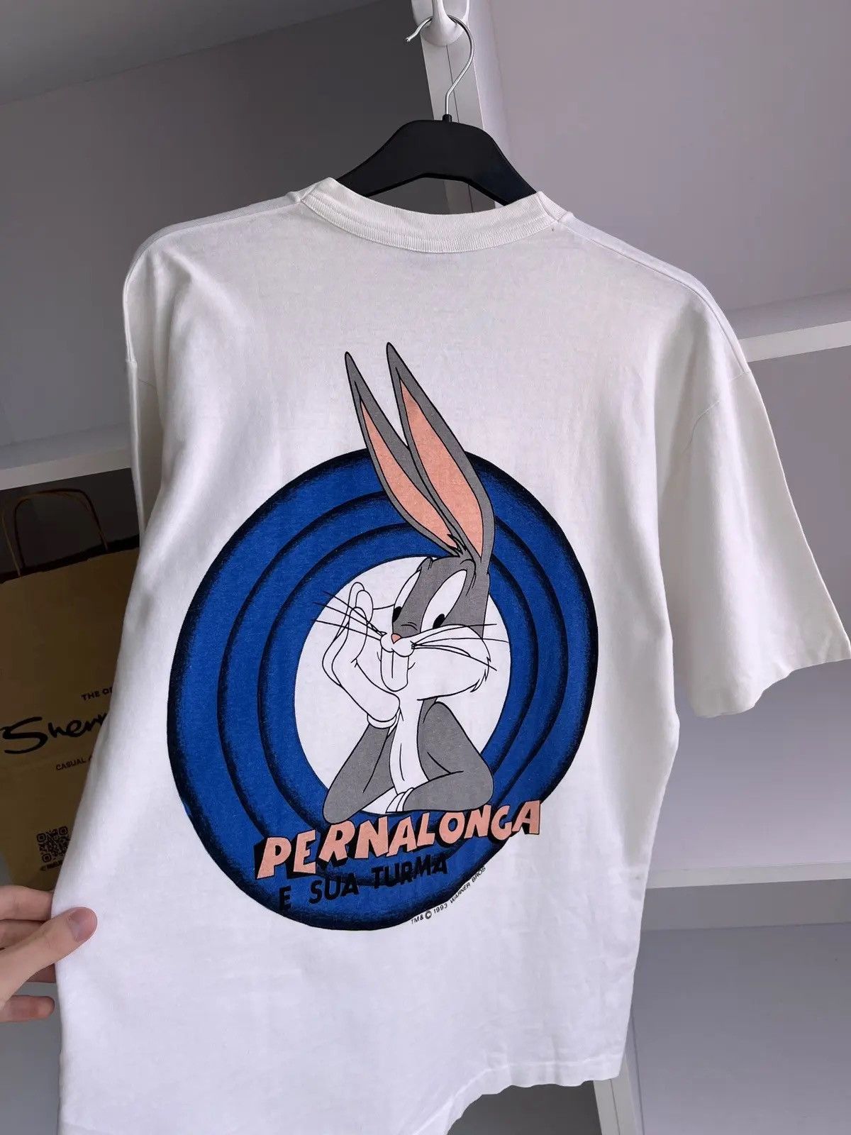 Band Tees × Vintage × Warner Bros Vintage Warner Bros Big logo 1993 Tee Size US M / EU 48-50 / 2 - 14 Thumbnail