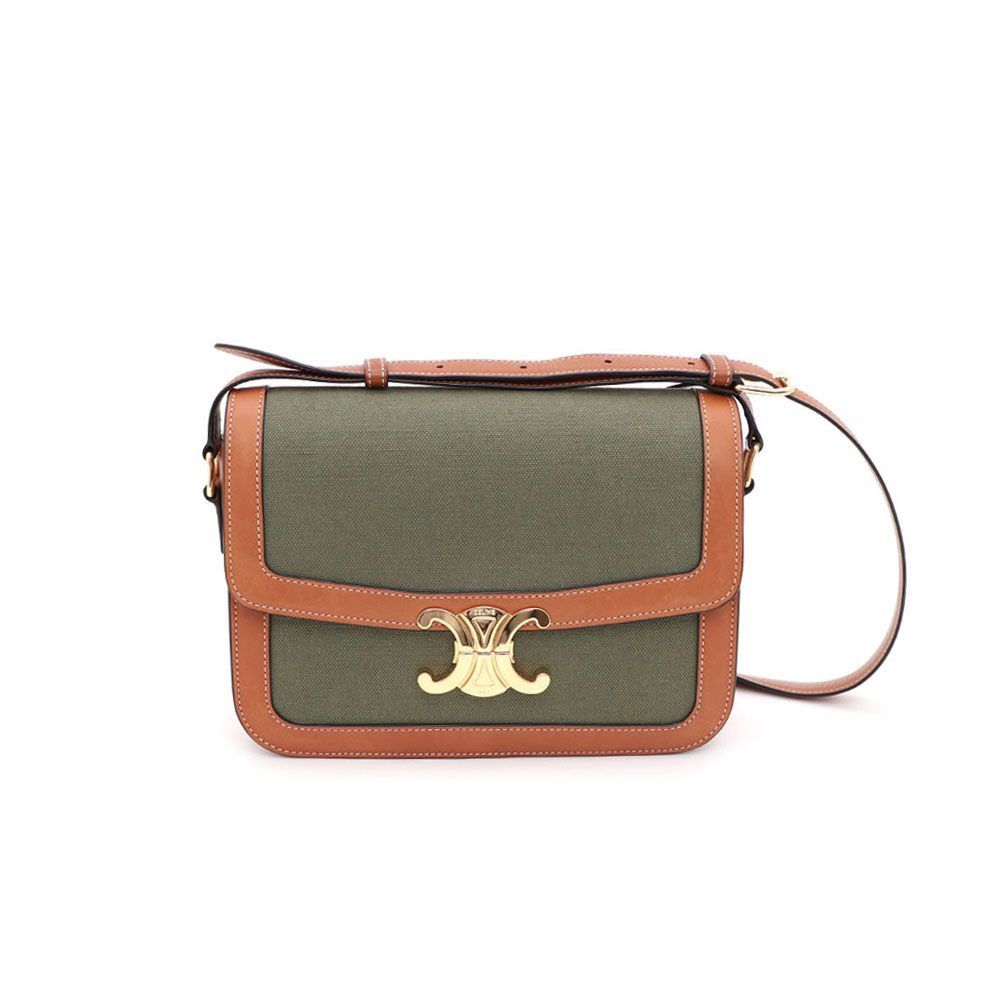 Celine Triomphe Medium Textile Shoulder Bag Crossbody Bag Size ONE SIZE - 1 Thumbnail
