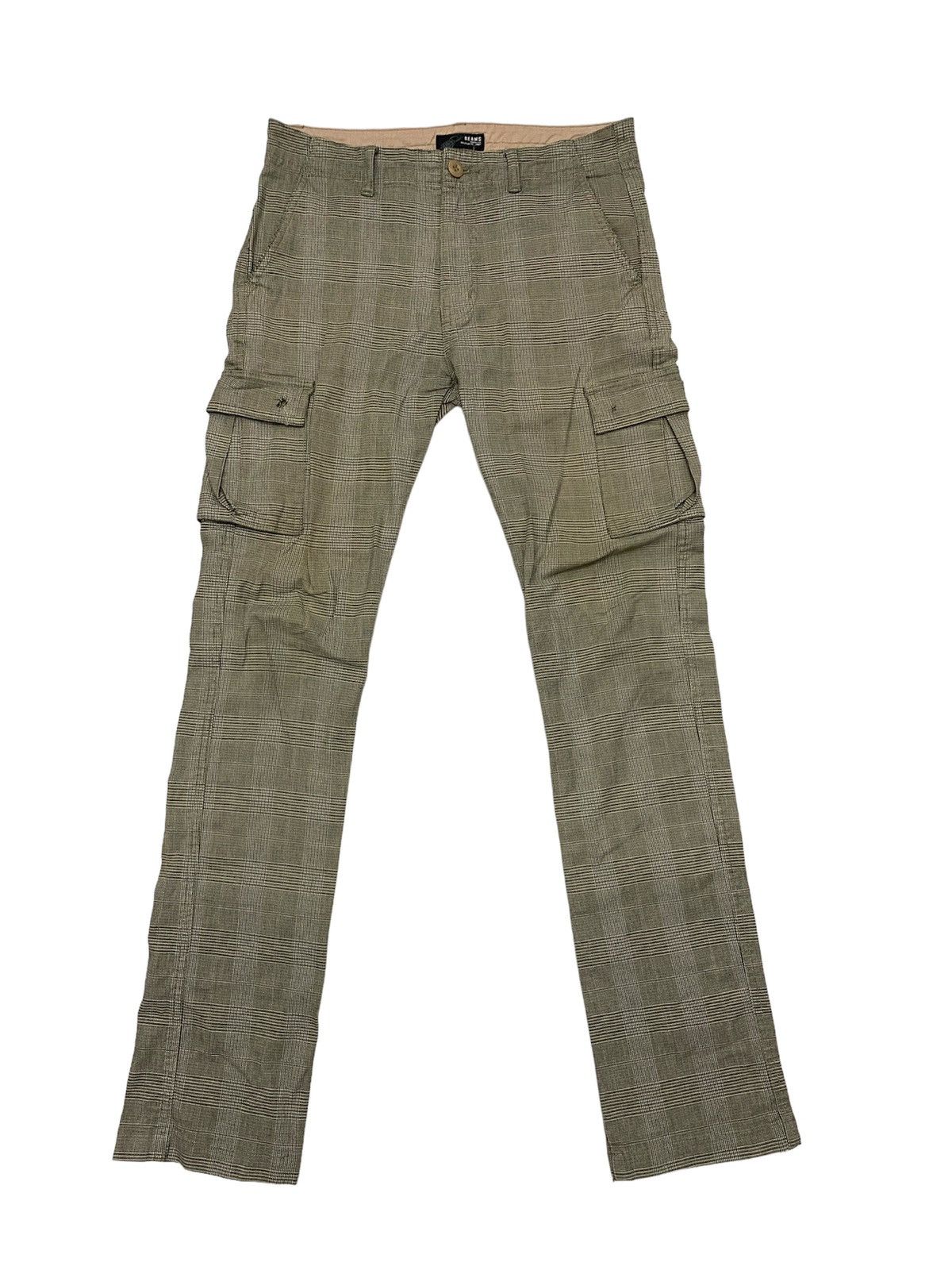 image of Beams Plus x Military Beams Cargo Pants in Checkered, Men's (Size 30)