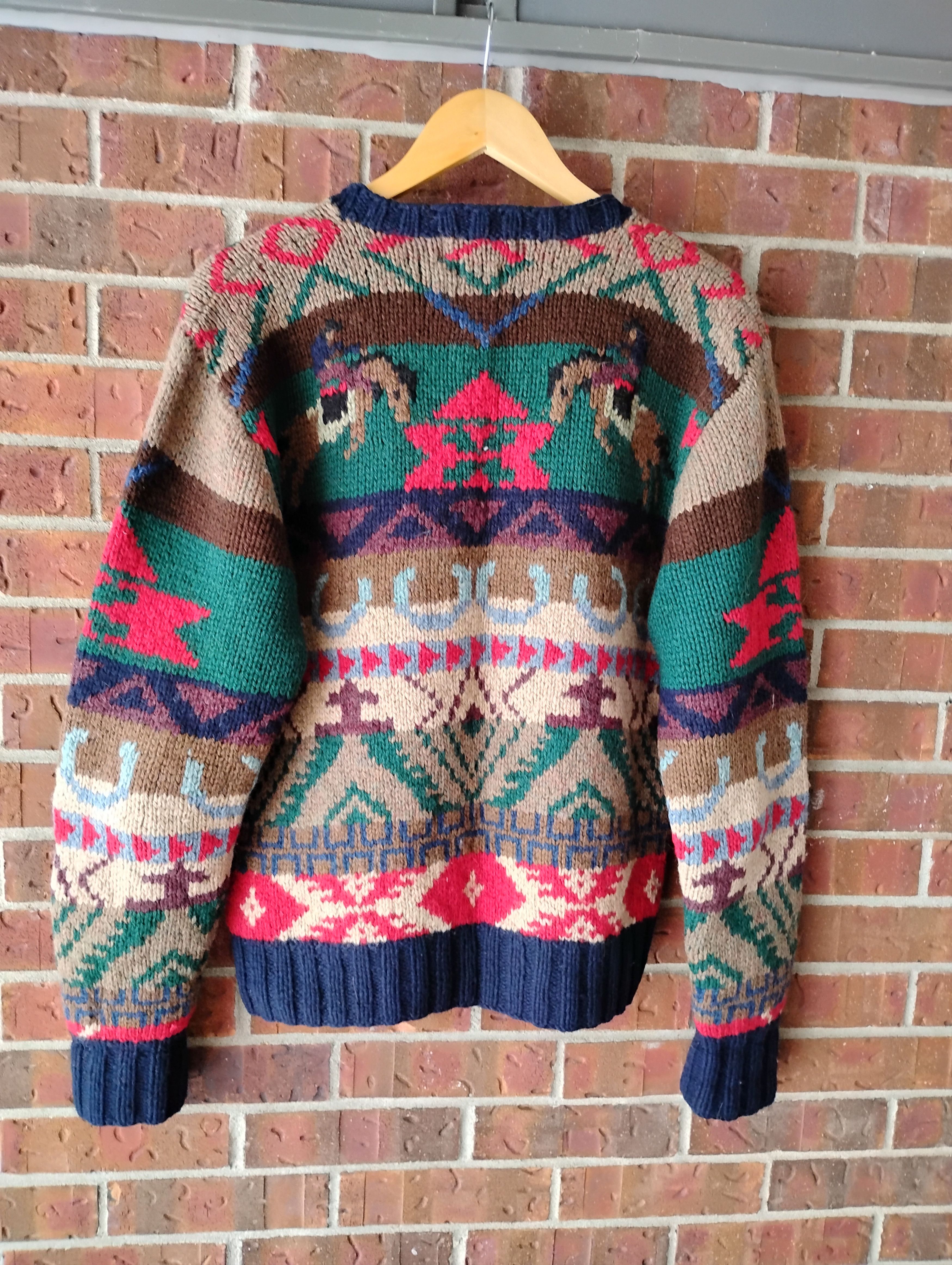 Polo Ralph Lauren Vintage hand knit Ralph Lauren cowboy sweater Size US L / EU 52-54 / 3 - 2 Thumbnail