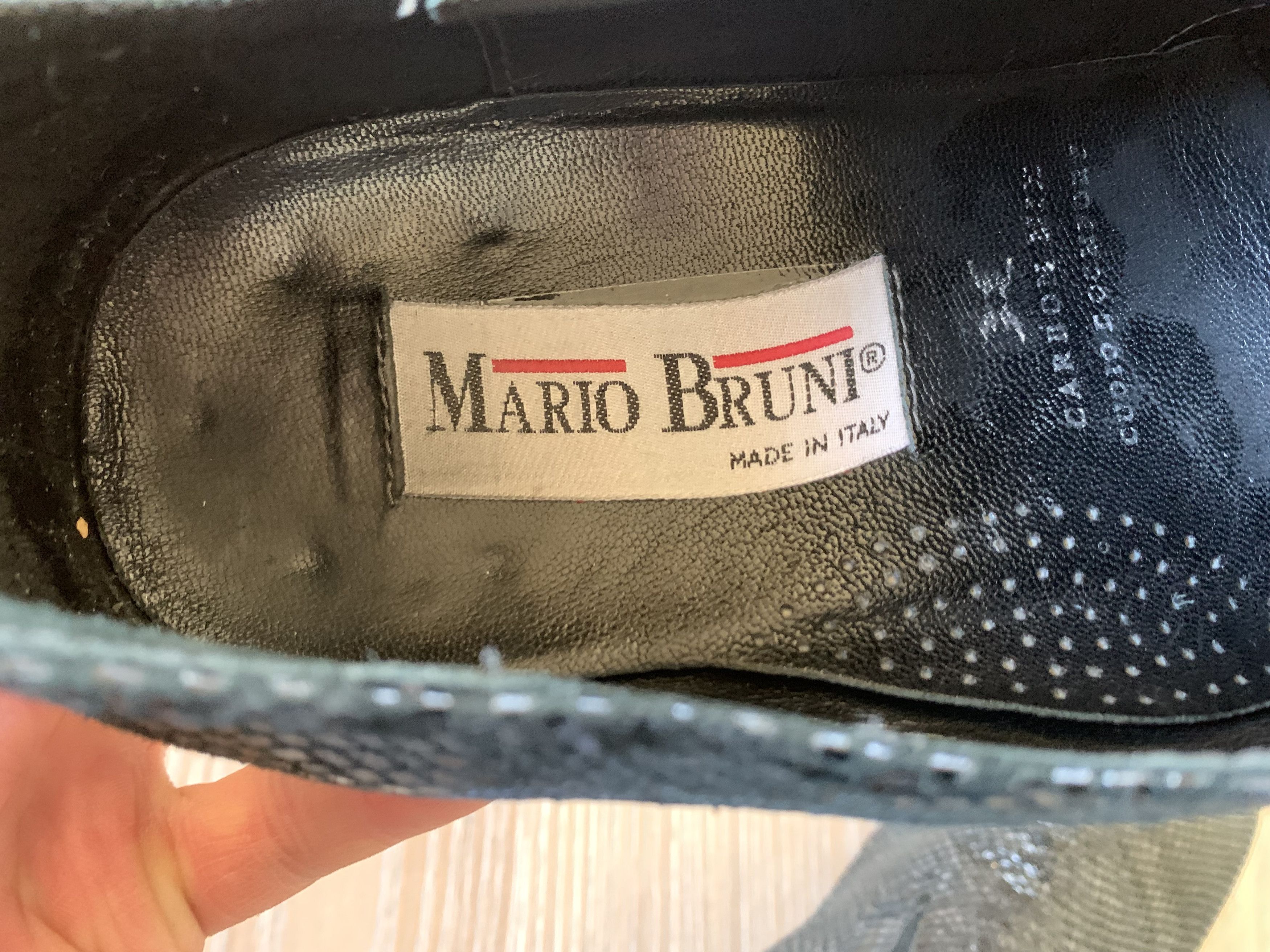 Designer × Mario Bruni × Vintage Mario Bruni Vintage Black Oxfords Shoes Size US 10 / EU 43 - 11 Thumbnail