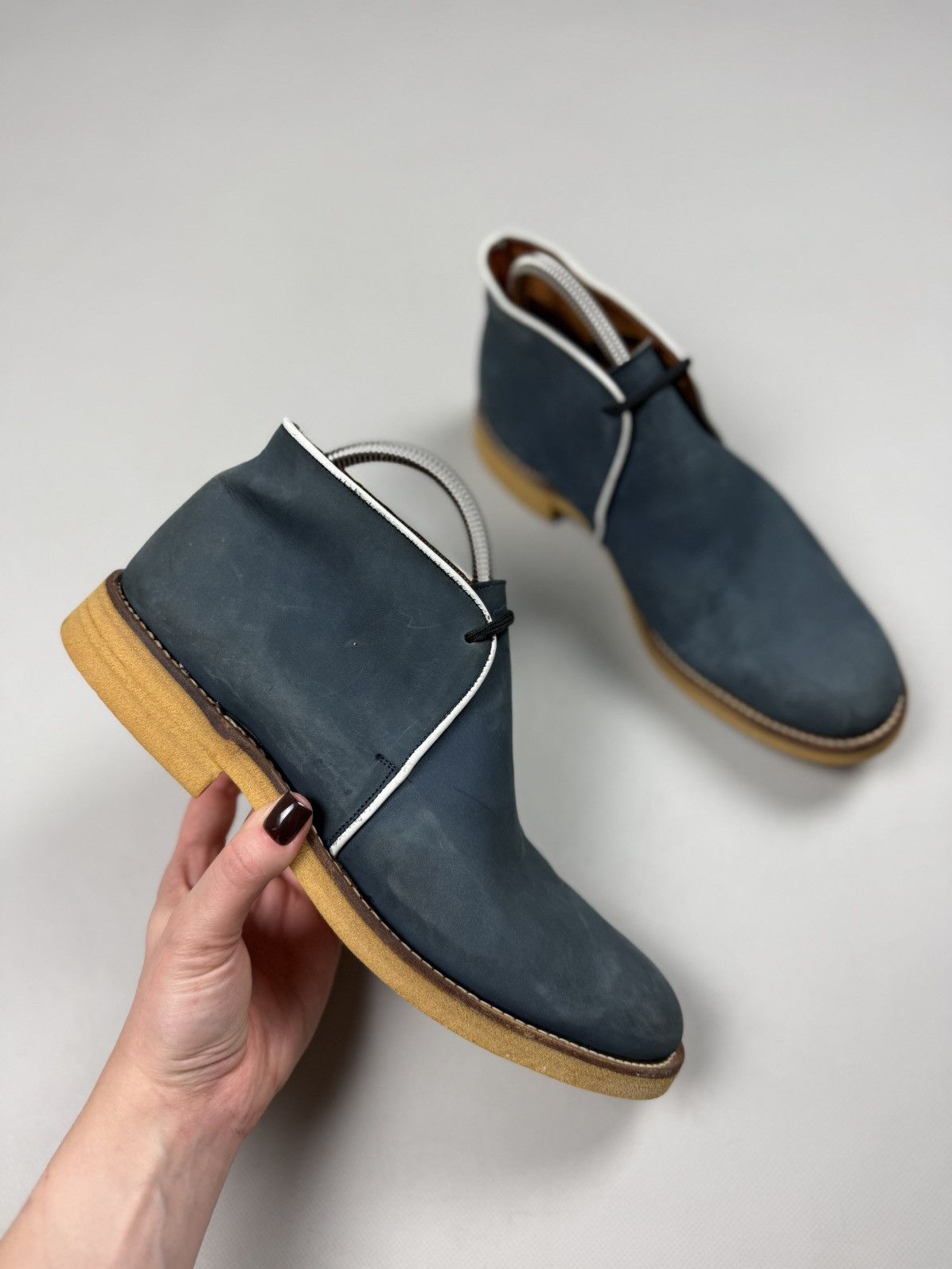 Grenson Grenson Men’s Leather Lace Up Formal Desert Boots Shoes Size US 8.5 / EU 41-42 - 3 Thumbnail
