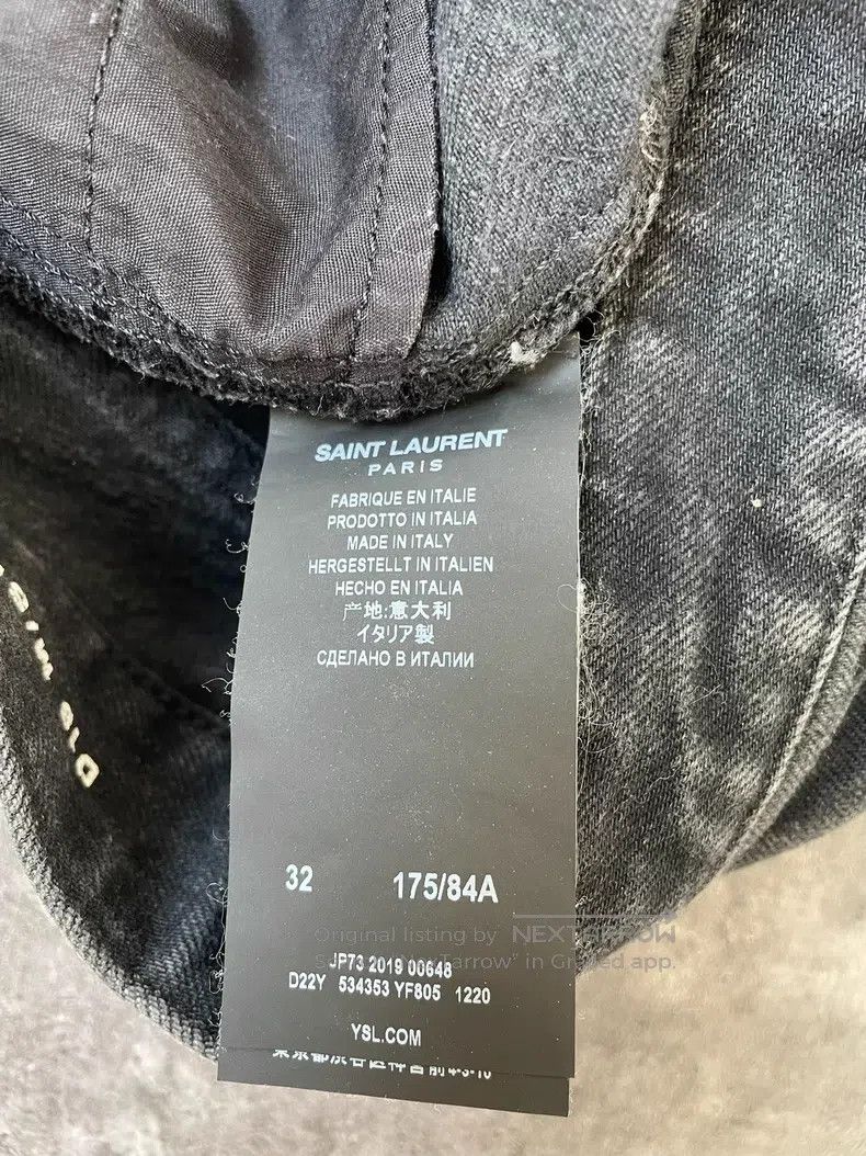 Saint Laurent Paris Saint Laurent Paris Black gray washed straight-leg denim j Size US 32 / EU 48 - 5 Thumbnail