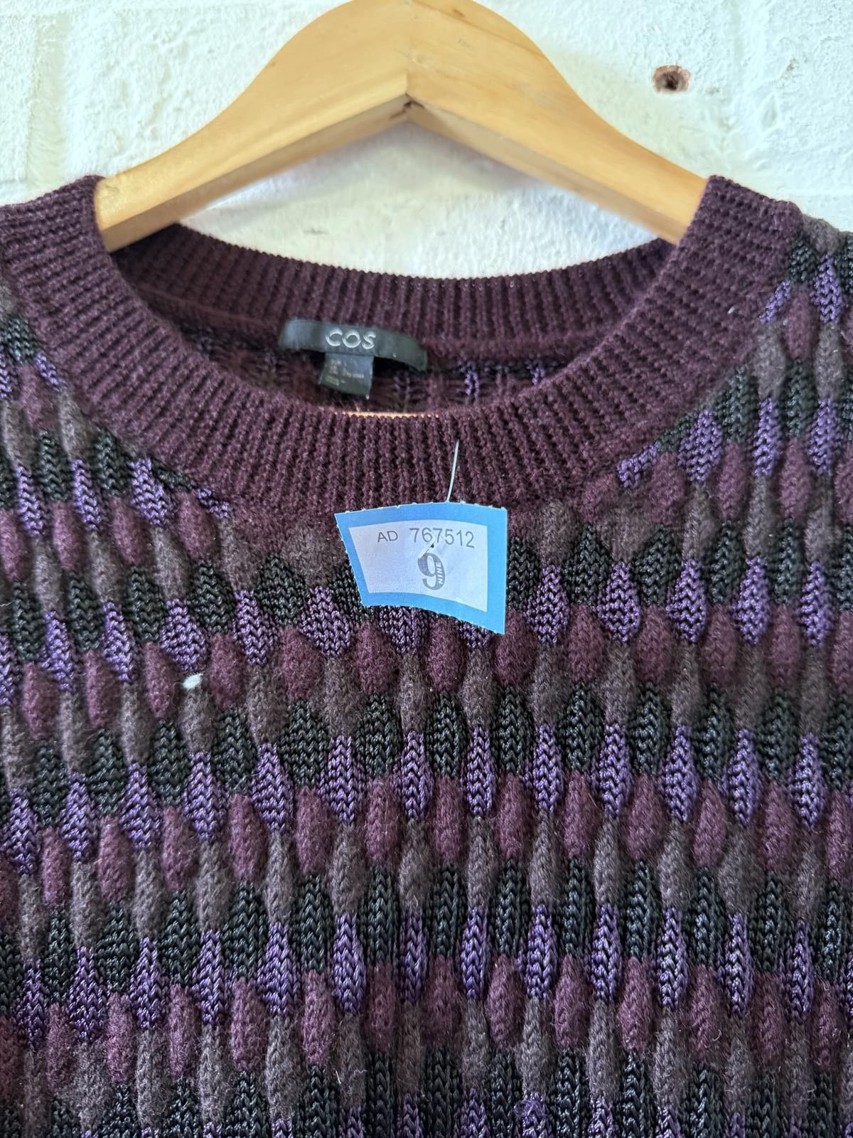 Cos COS Textured Short Sleeve Sweater Size L / US 10 / IT 46 - 2 Thumbnail