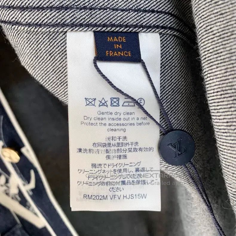 Louis Vuitton Louis Vuitton Wheat-ear printed denim classic short sleeve Size US L / EU 52-54 / 3 - 7 Thumbnail