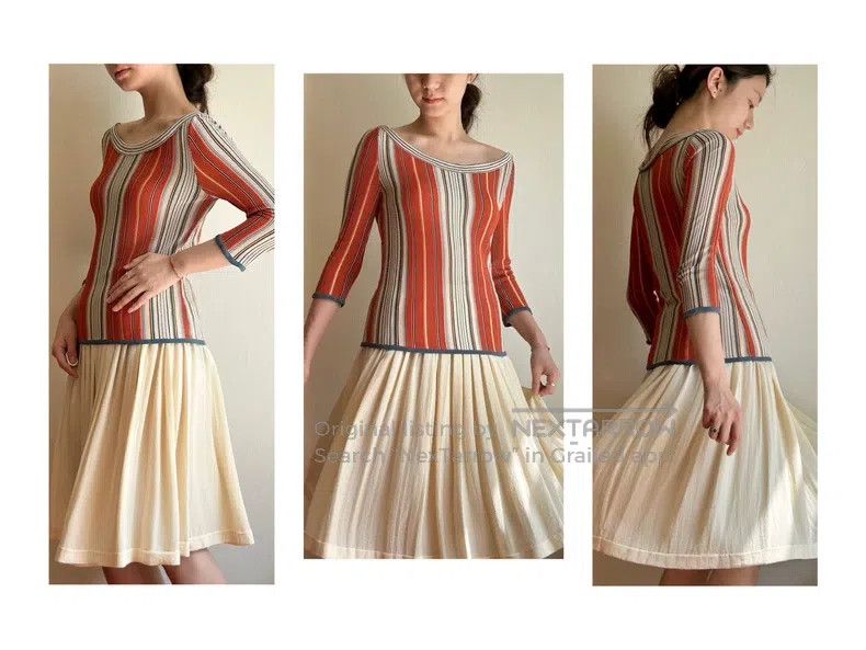 Hermes Hermes One-shoulder Seven-eighths Sleeve Slim Top Size S / US 4 / IT 40 - 2 Thumbnail