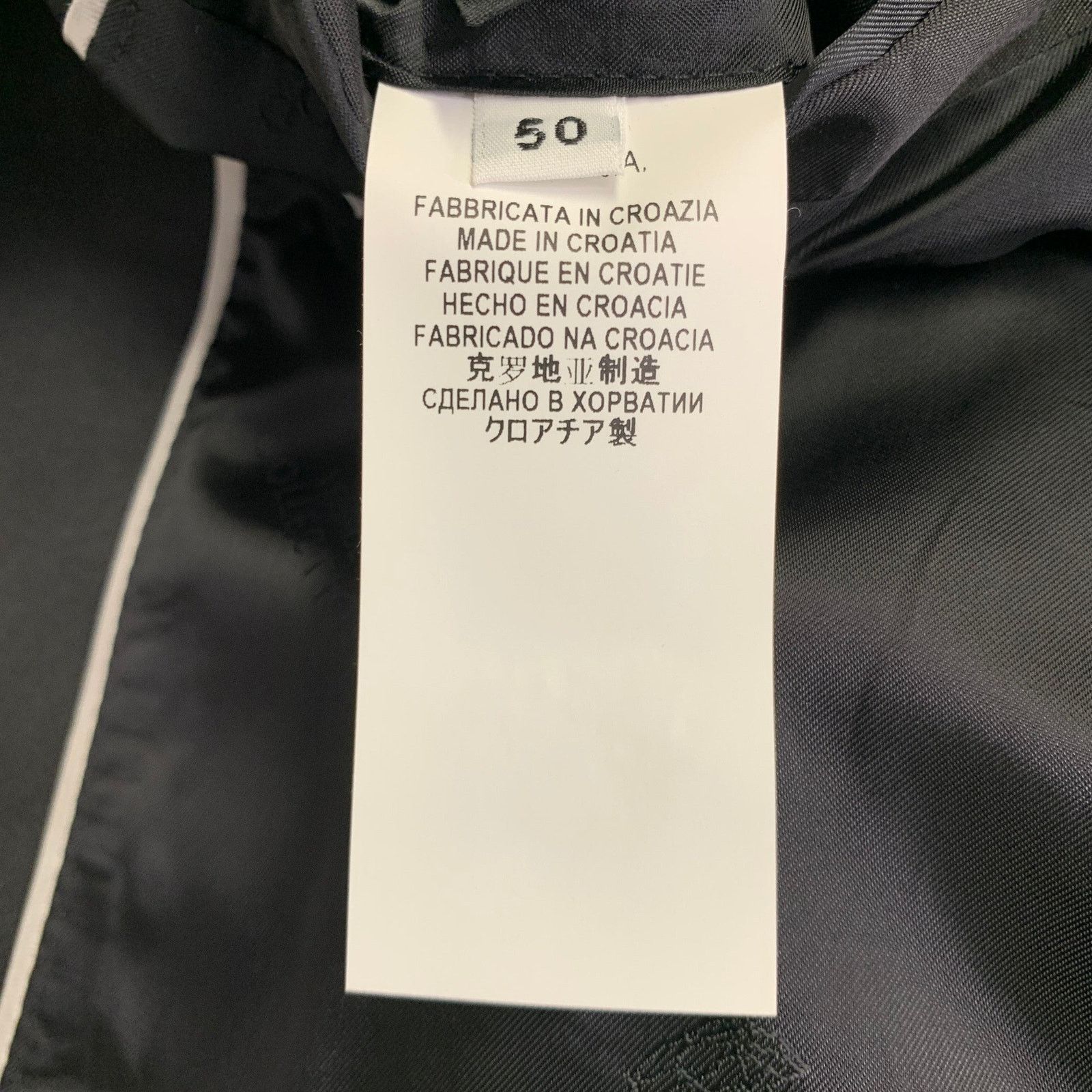 Versace VERSACE COLLECTION Black Acetate Blend Peak Lapel Sport Coat Size 40R - 9 Thumbnail