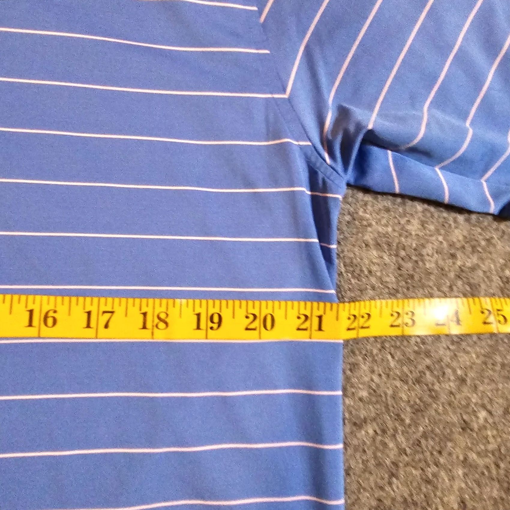 Vintage Fennec Shirt Mens Medium Blue Striped Golf Polo Short Sleeve Performance Casual Size US M / EU 48-50 / 2 - 5 Thumbnail