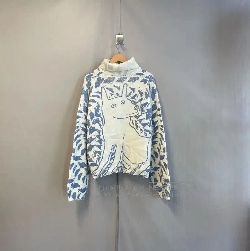 Other Dior Oversized White Sweater with Dog Design . Size XL / US 12-14 / IT 48-50 - 2 Thumbnail