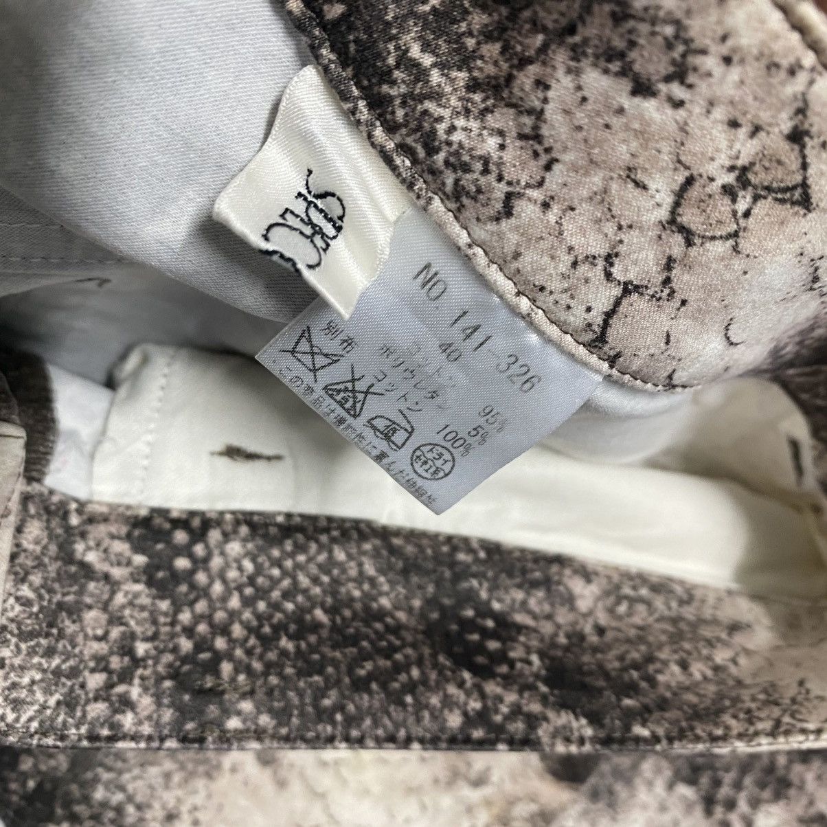 Japanese Brand Japanese Brand SPECCHIO Snake Skin Flare Pants Size 29" - 20 Thumbnail