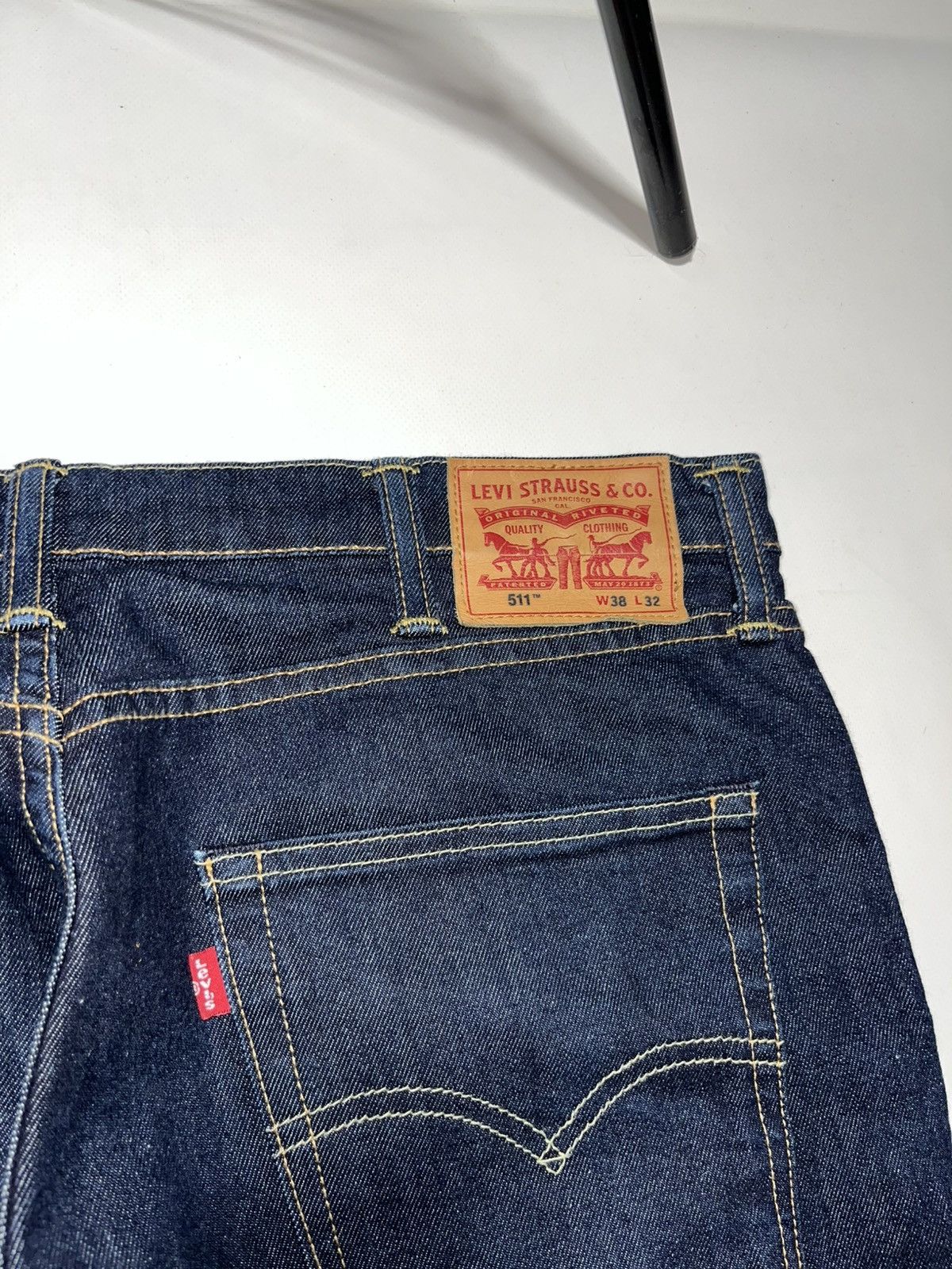 Levi's Levis 511 Straight Fit Jeans Stretch Jeans Color Rinsed Blue Size US 38 / EU 54 - 4 Thumbnail
