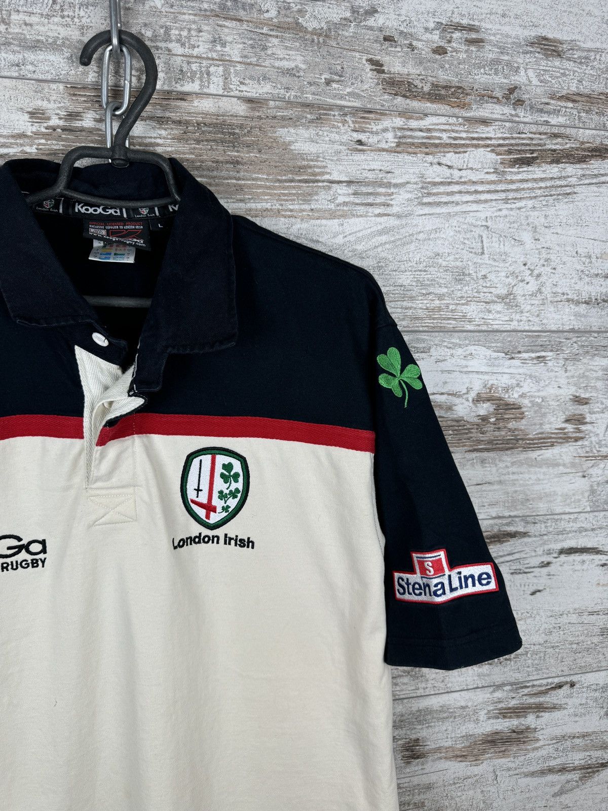 Vintage Mens Vintage KooGa London Irish rugby polos T-shirt Size US L / EU 52-54 / 3 - 6 Thumbnail