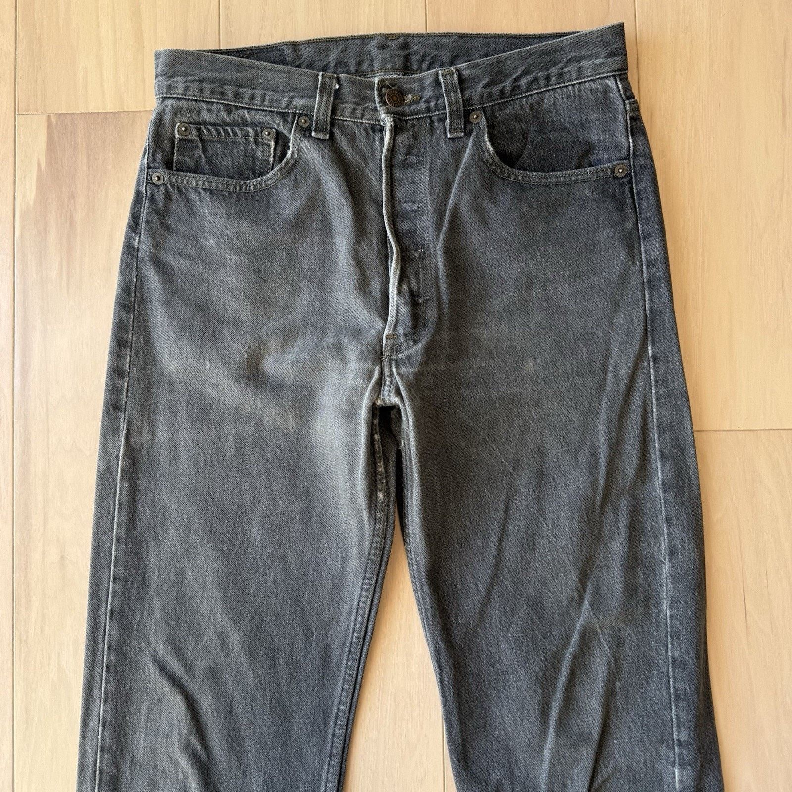 Levi's Vintage Levis 501 Jeans 32 Black 80s Dark Wash Made USA Size US 32 / EU 48 - 4 Thumbnail