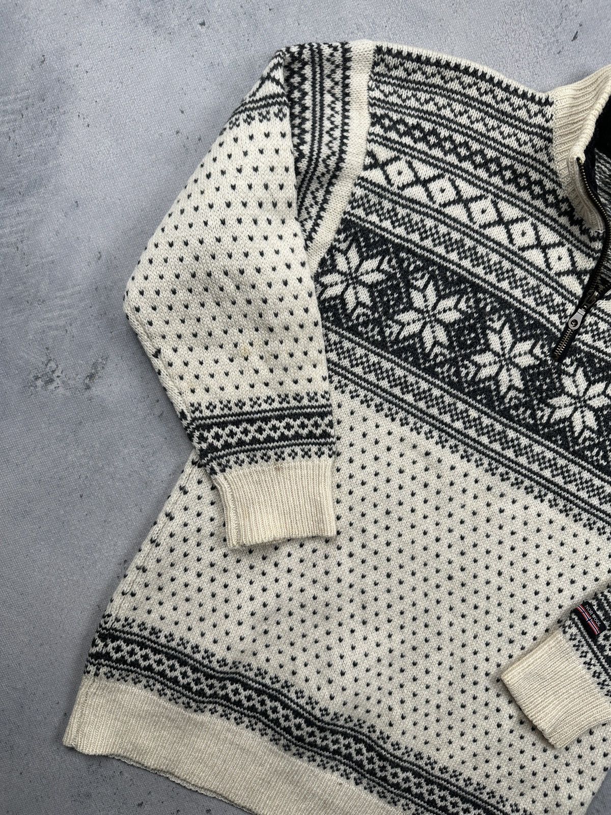 Norwool Norwool Norwegian Fair Isle Wool Half Zip Sweater Size US M / EU 48-50 / 2 - 7 Thumbnail
