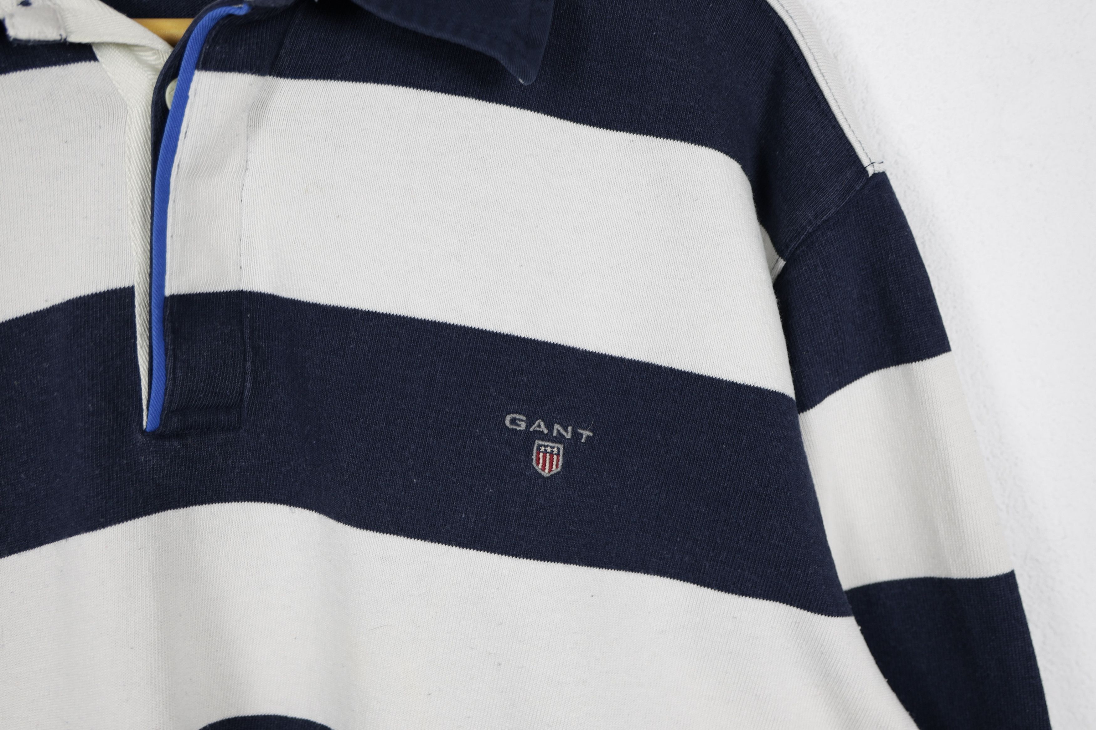 Gant × Gant Rugger Gant Logo Preppy University Striped Rugby Polo Shirt XL Size US XL / EU 56 / 4 - 4 Thumbnail