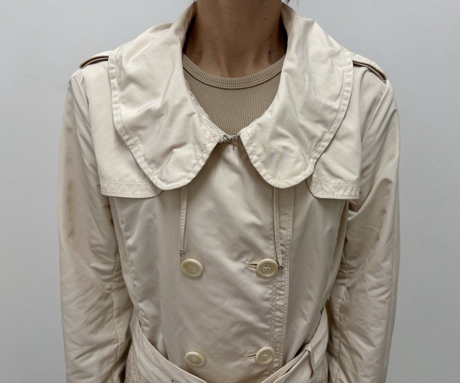 Moncler Moncler Nerine Women Belted Trench Coat Jacket Nylon Shirri Size L / US 10 / IT 46 - 4 Thumbnail