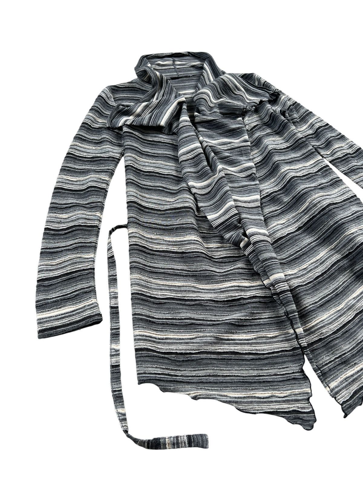 Tornado Mart Tornado Mart Layered Fabric Open Front Long Cardigan Size US S / EU 44-46 / 1 - 8 Thumbnail