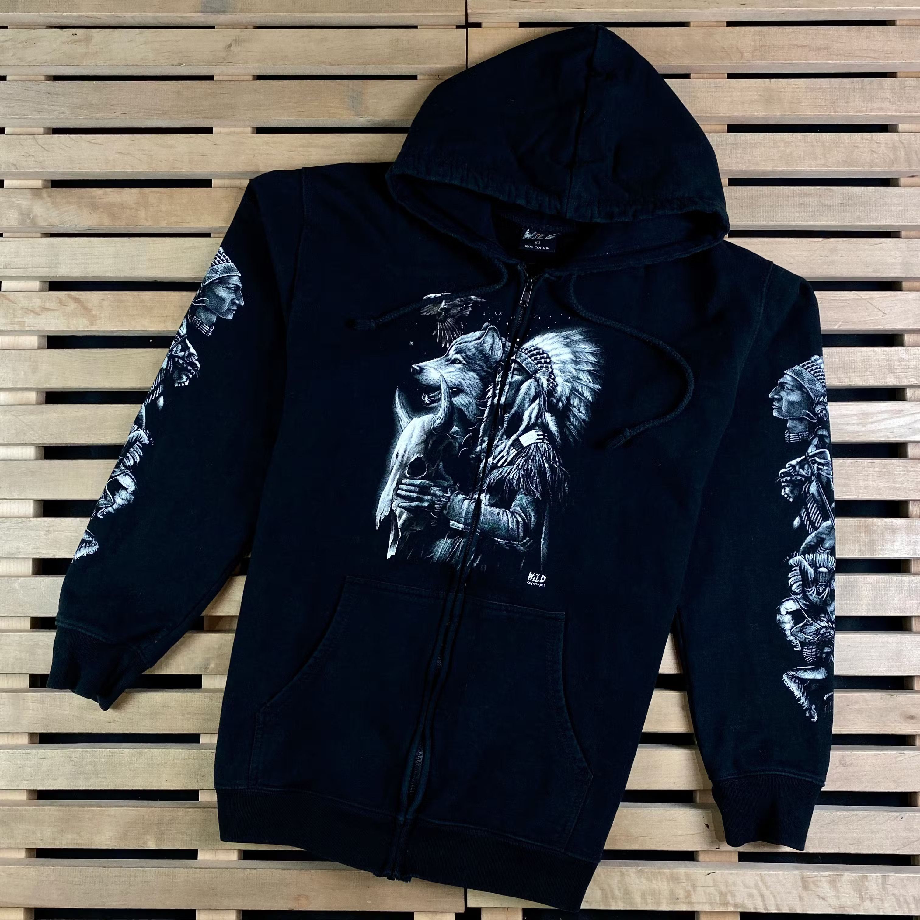 Band Tees × Vintage Mens Vintage Hoodies Rock Wild Size L Size US L / EU 52-54 / 3 - 1 Thumbnail