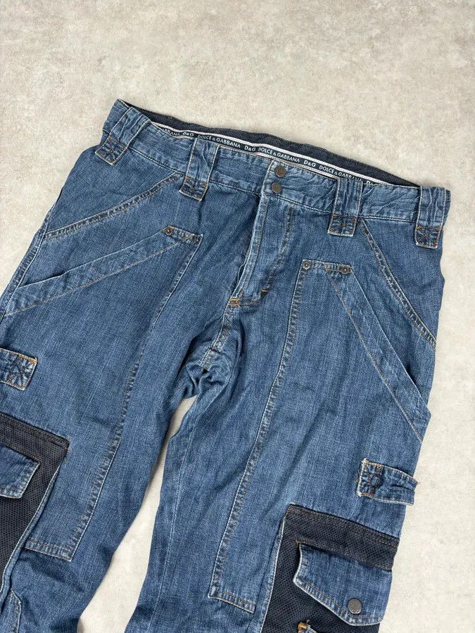 Dolce & Gabbana AW2004 Dolce & Gabbana Navy Denim Cargo Jeans Size US 34 / EU 50 - 5 Thumbnail