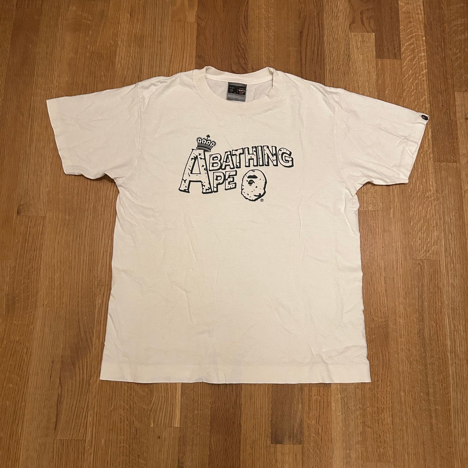 Bape Bape Crown Logo Spellout Shirt White Size US M / EU 48-50 / 2 - 1 Thumbnail