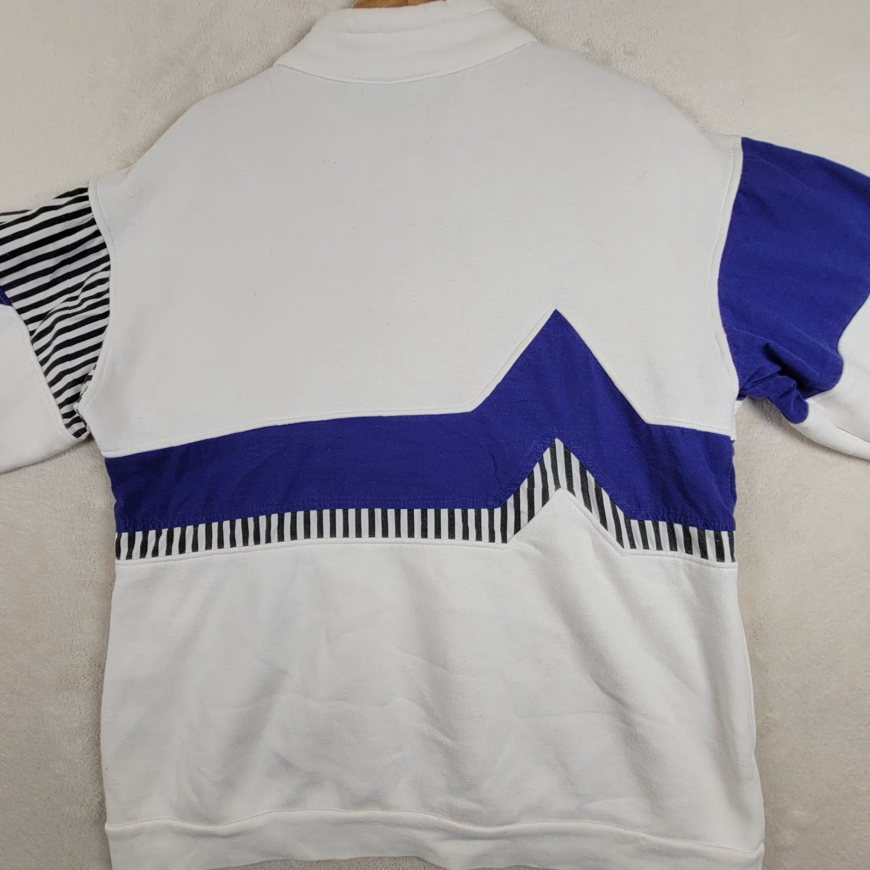 Nordstrom VINTAGE Nordstrom Active Wear White Jacket Unisex Adults M 80s Fringe Star Geometric Nylon Basic Jacket Mens Womens Size M / US 6-8 / IT 42-44 - 3 Thumbnail