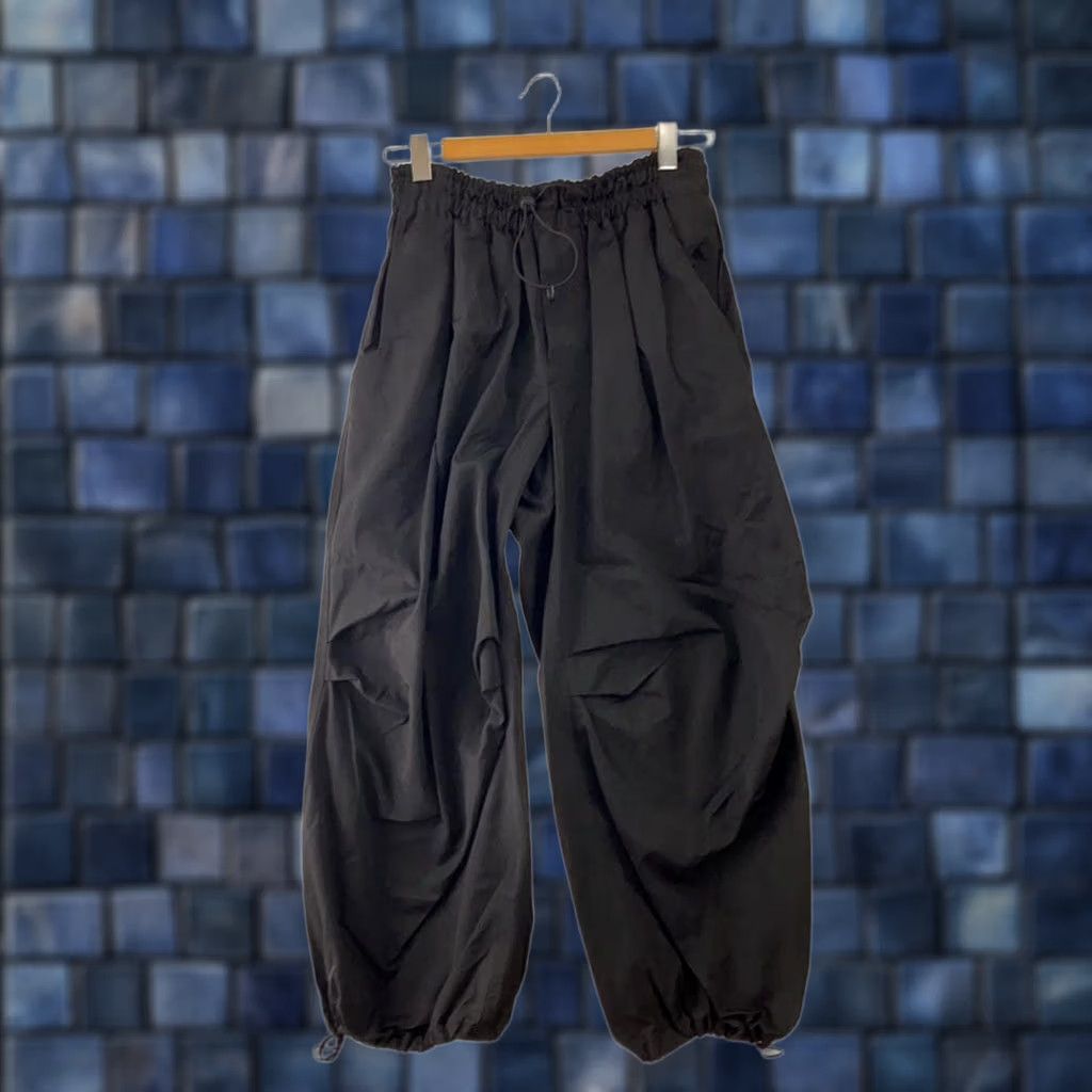 Yohji Yamamoto REGULATION YOHJI YAMAMOTO PARACHUTE PANTS TROUSERS MEN BLACK COTTON SIZE 1 USED Size US 29 - 1 Thumbnail