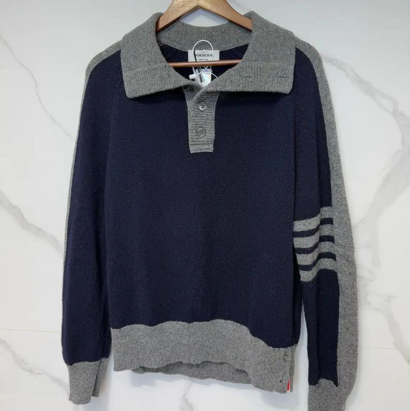 Thom Browne Thom Browne Men's Wool Pullover Sweater 0089 Size US M / EU 48-50 / 2 - 1 Thumbnail