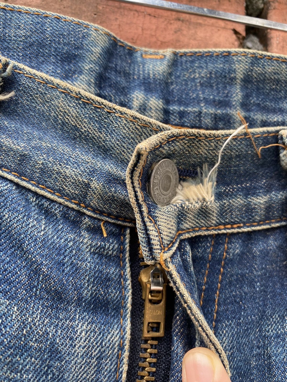 Levi's Vintage Clothing W30x31.5 Vintage levi's 502 redline big E repaired denime Size US 30 / EU 46 - 6 Thumbnail