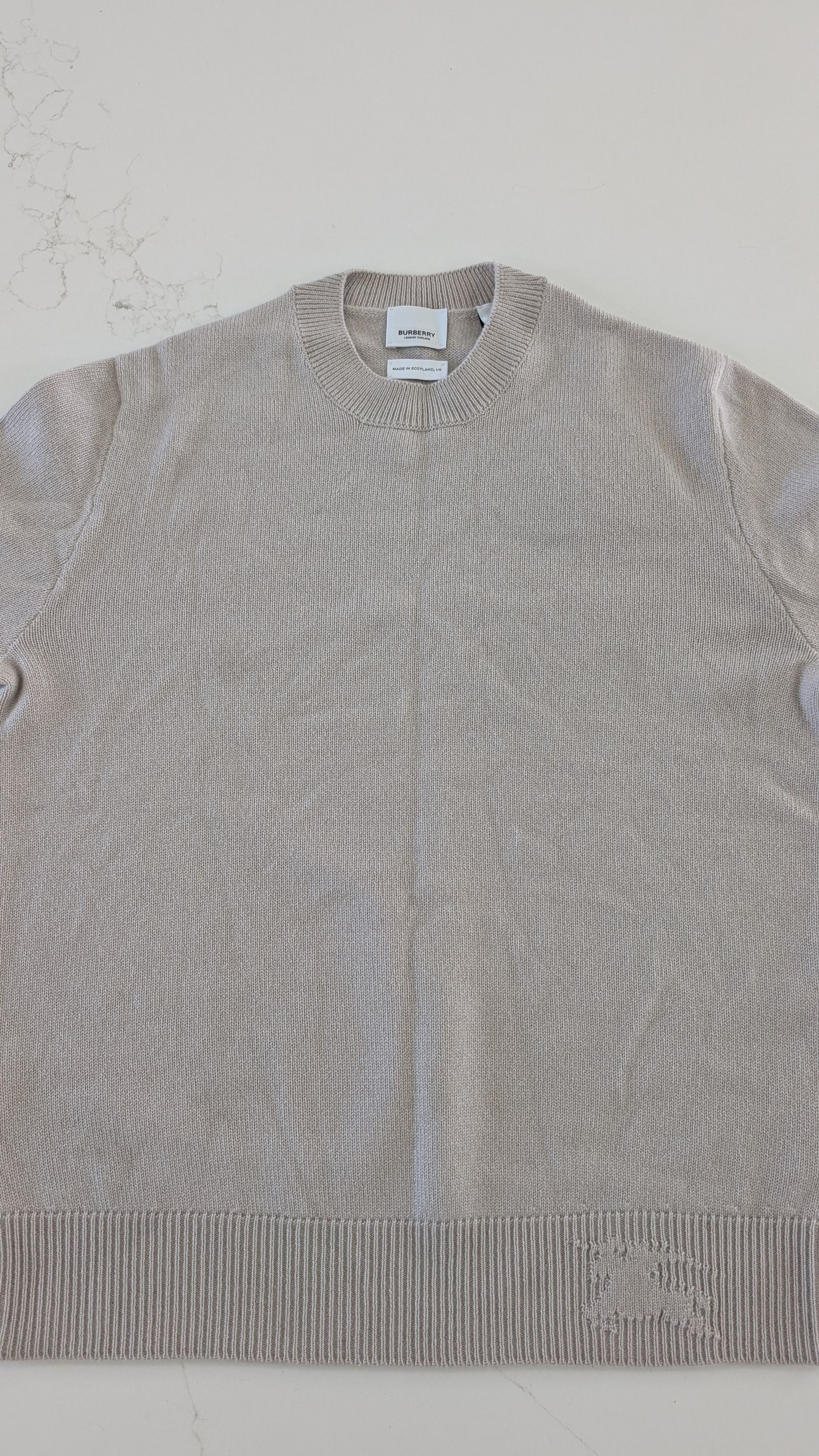 Burberry BURBERRY Grey 100% Cashmere Crew Neck Made in Scotland Size US S / EU 44-46 / 1 - 4 Thumbnail