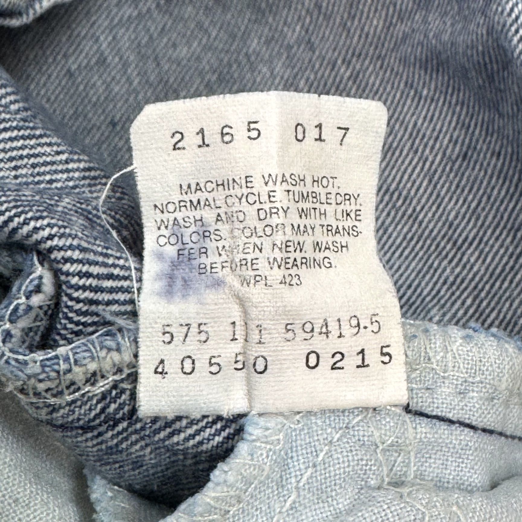Levi's VINTAGE Levi's Jeans Mens 34x28 Blue 90s Orange Tab Made USA 550 (Tag35x32) Jeans Mens 90s Blue 550 Levi's 34x28 Size US 35 - 6 Thumbnail